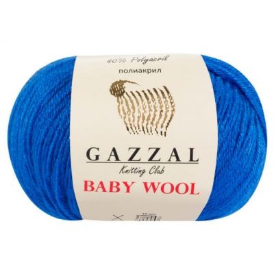 Baby Wool (мериносовая шерсть 40%, кашемир ПА 20%, полиакрил 40%) (50гр._175м.)*10 мотков ЦВЕТ 830 ярко-синий