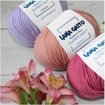 Super Soft  (100% чистая экстратонкая мериносовая шерсть первого отжима) (50гр. 125м.)*10 мотков